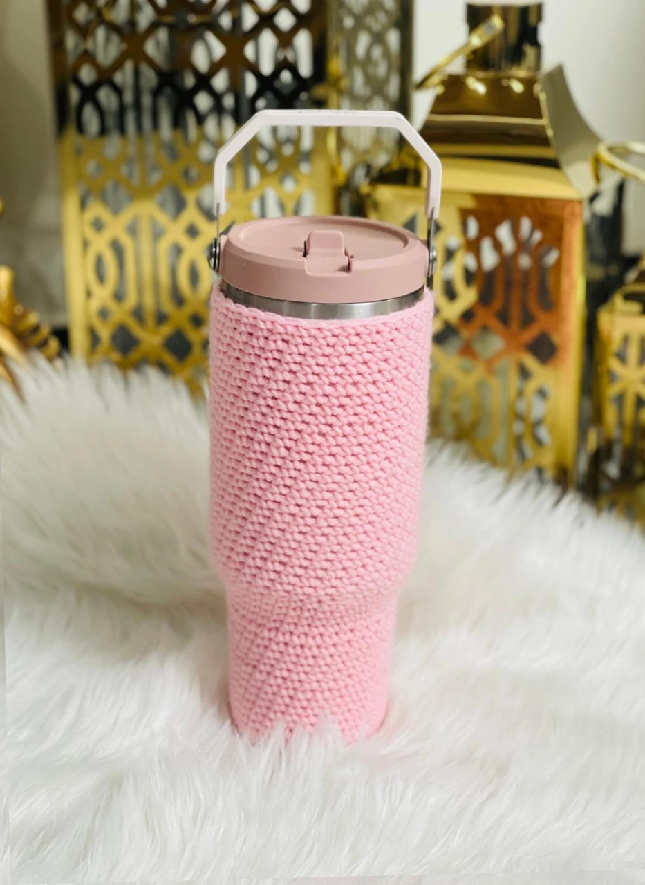 Handmade Crochet Stanley Cover – Cozy Tumbler Sleeve & Water Bottle Holder
